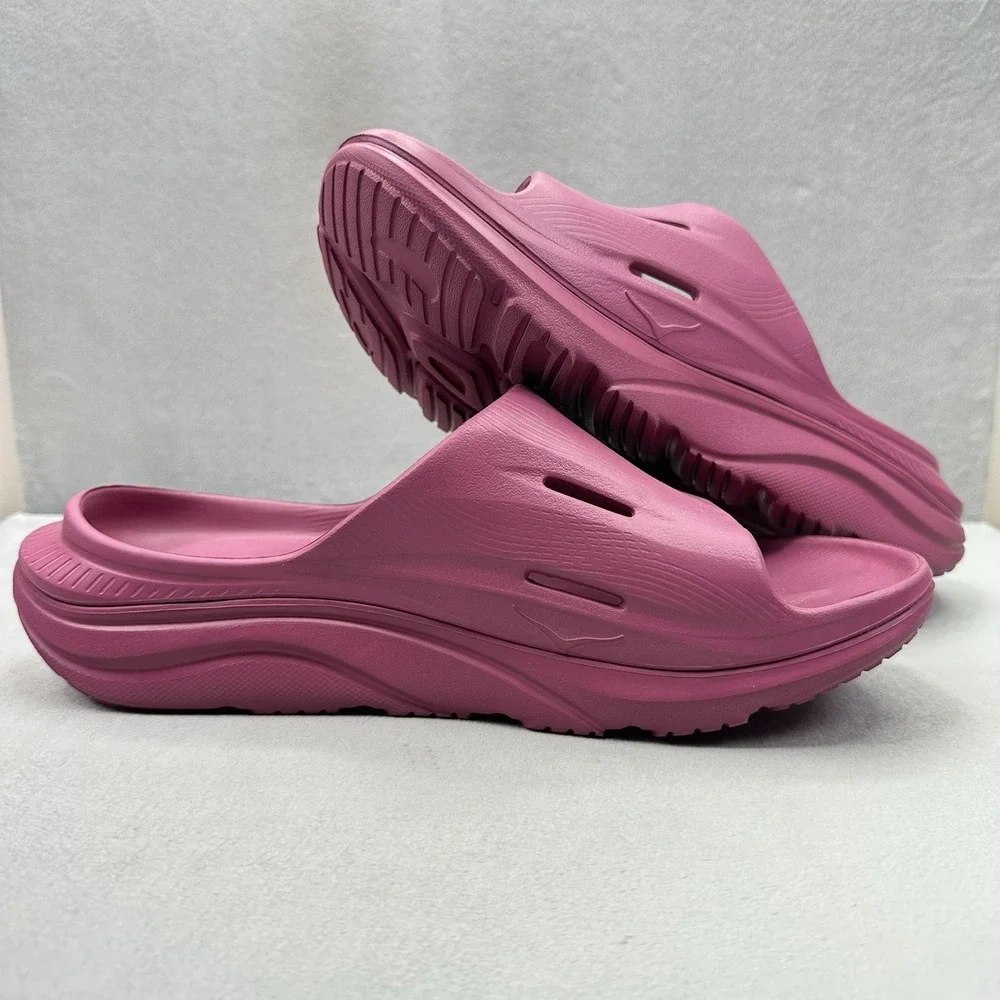 Mens Size 12 Hoka One One Ora Recovery Slide 3 Sandals Raspberry Comfort Slide